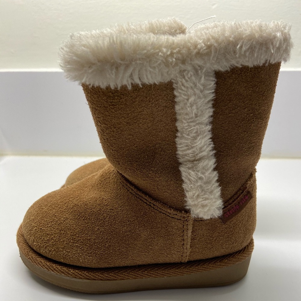 Stride Rite Arabella baby boots chestnut suede 5